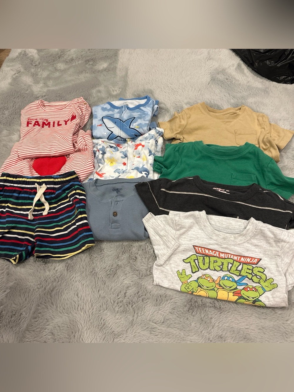 18month baby bundle Clothing Lot - Shark, Stripes & TMNT